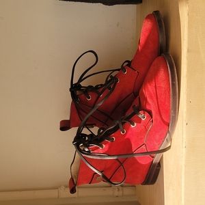 Stuart Weitzman Suede Lace Up Boots